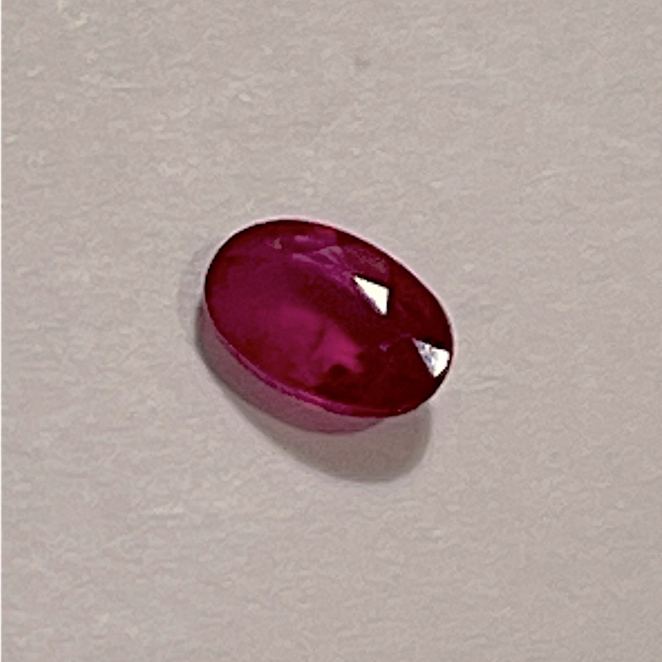 Red 12 Carat Oval Ruby Loose Gemstone